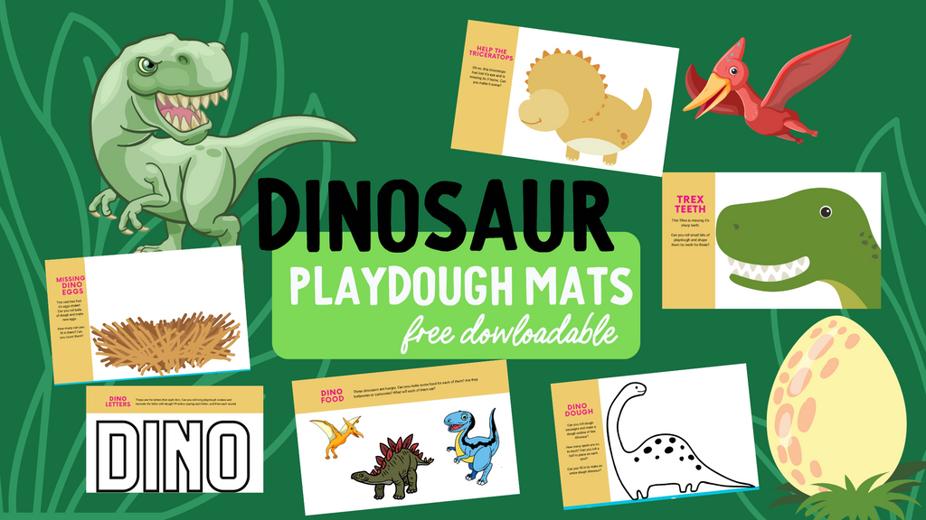 Dinosaur Playdough Mats Free Printable